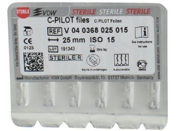 C-Pilot files sterile 015 25mm 6pcs
